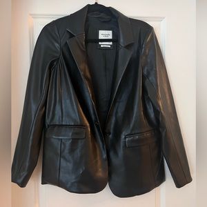 A&F Vegan Leather Blazer